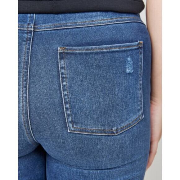 Spanx Distressed Skinny Medium Wash Jeans Jeggings Size XS - Picture 3 of 10